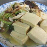 ちんげん菜と高野豆腐の煮浸し